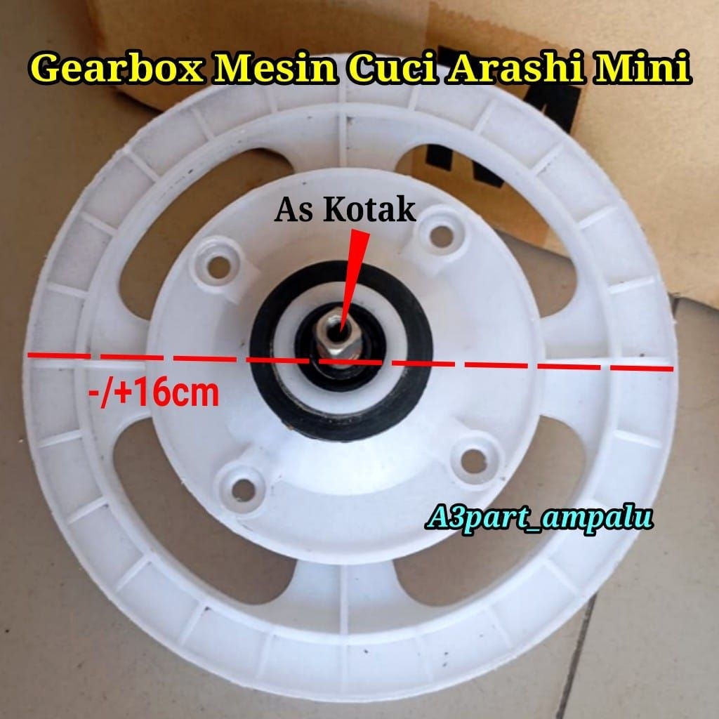 GEARBOX MESIN CUCI ARASHI MINI PORTABLE KAPASITAS 4,5KG AS KOTAK