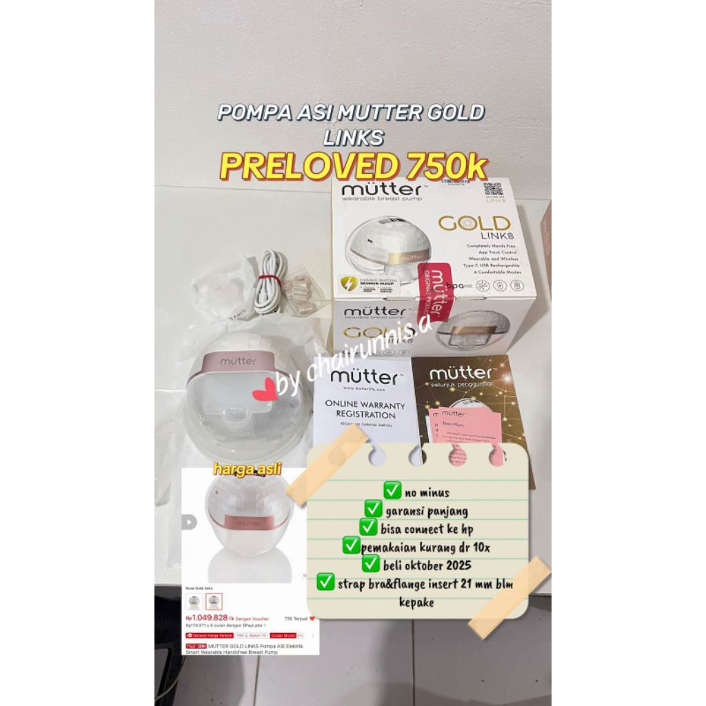 MUTTER GOLD LINK POMPA ASI PRELOVED