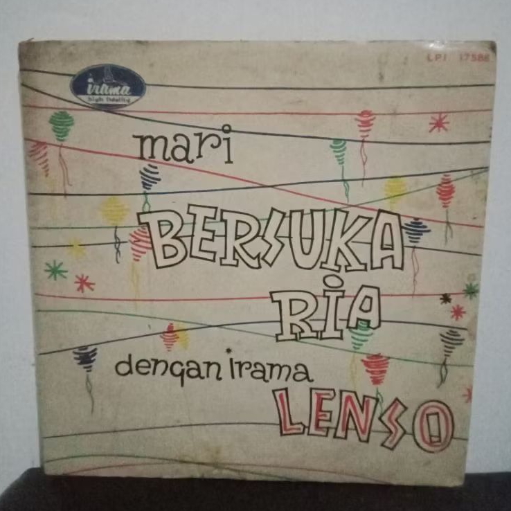 Vinyl Piringan Hitam 10 inch Mari Bersuka Ria Dengan Irama Lenso - Gendjer Gendjer -  Bersuka Ria - 