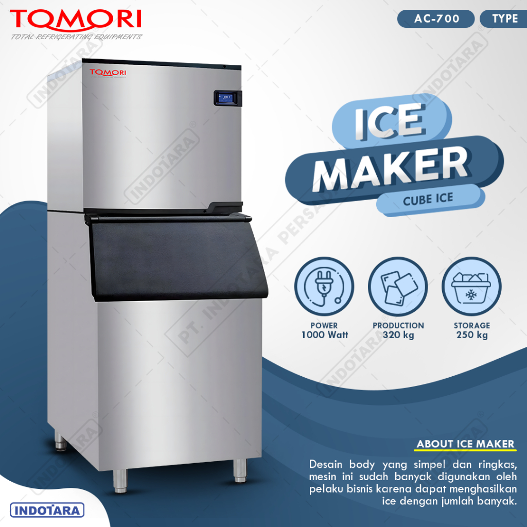 Mesin Pembuat Es Kubus AC700 TOMORI ICE CUBE