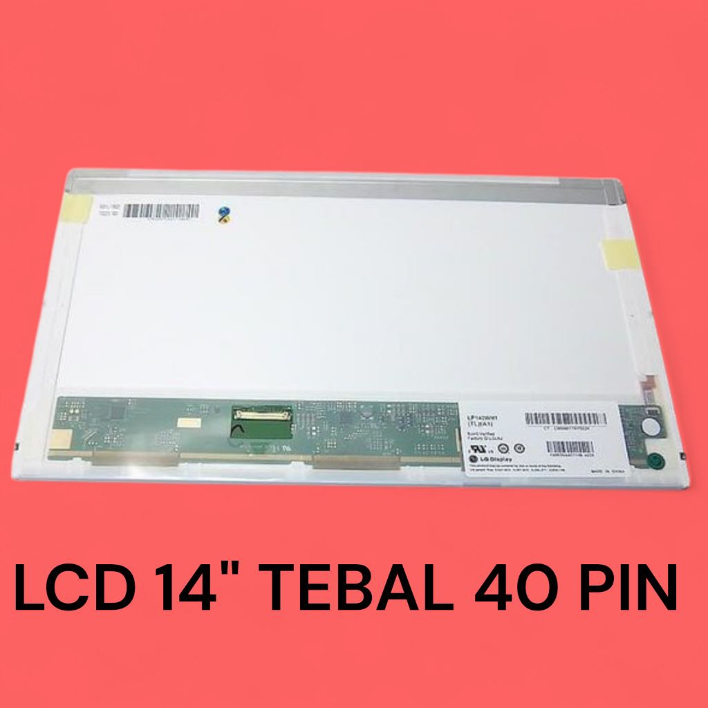 Lcd laptop 14 inch 40 pin standar / tebal normal