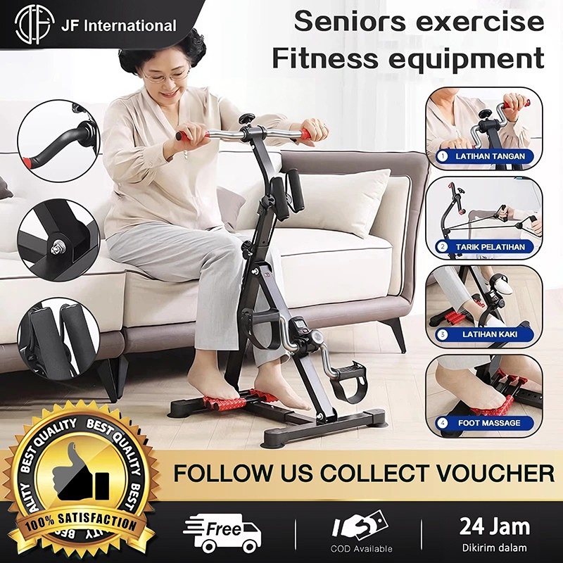 NEW Sepeda Terapi Sepeda Statis-Alat Terapi Stroke Sepeda Statis Dual Exerciser Kaki Dan Tangan