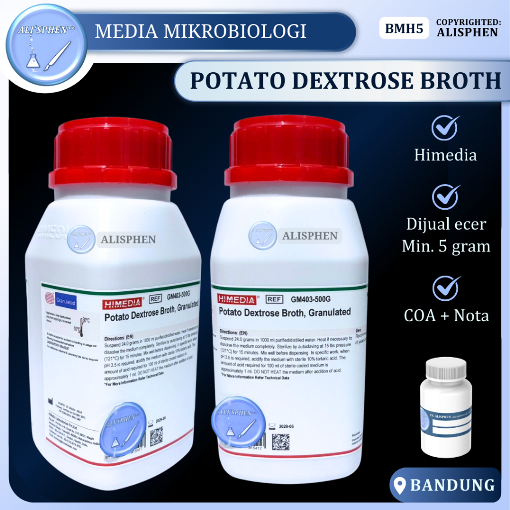 [BMH5] PDB Potato Dextrose Broth | HiMedia | Media Mikrobiologi | For Laboratory Use