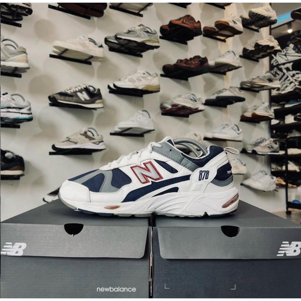 NB 878 RETRO WHITE NAVY REFLECTIVE