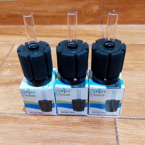 AMARA Mini Filter Sponge AA933 Bulat untuk Aquarium Kecil Mudah Dibersihkan & Diperlukan Aerator