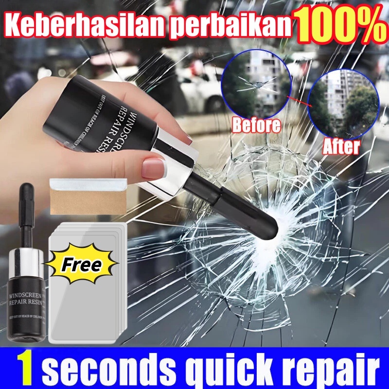 Lem Kaca Mobil Retak Tanpa Bekas Lem Kaca Aquarium Bening Super Kuat Penghilang Retak Kaca