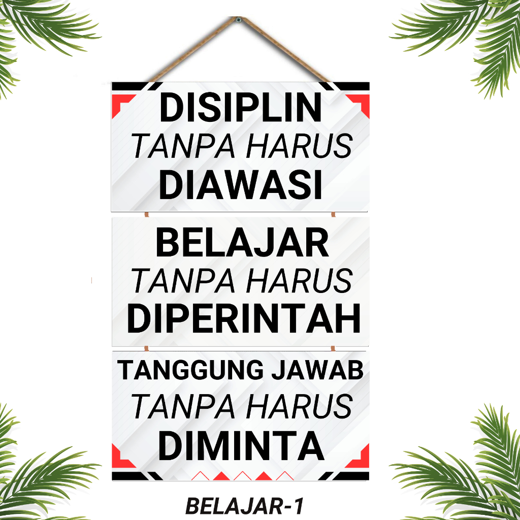 Hiasan Pajangan Dinding motivasi Belajar model gantung elegant