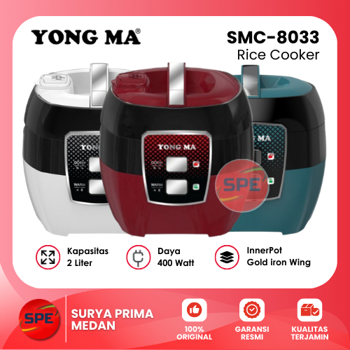 RICE COOKER / MAGIC COM YONG MA KAPASITAS 2 LITER SMC 8033 / SMC8033 GARANSI RESMI (MEDAN)