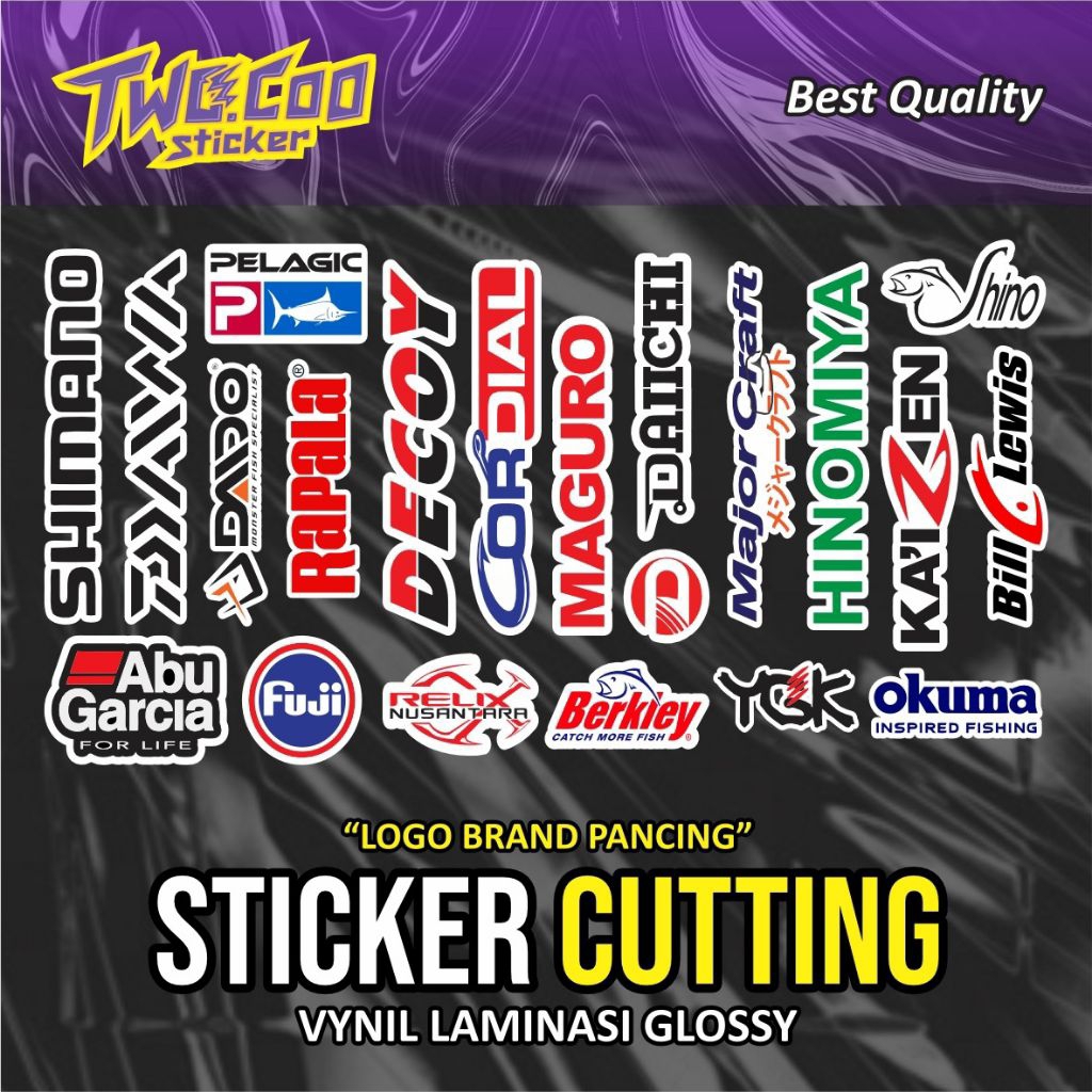 Stiker cutting Mancing Mania - Joran - aksesoris brand mancing