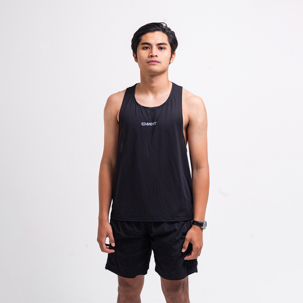 DMNT Jersey Basic Running Olahraga Gym Lari Sleeveless Pria Break The Limit Black