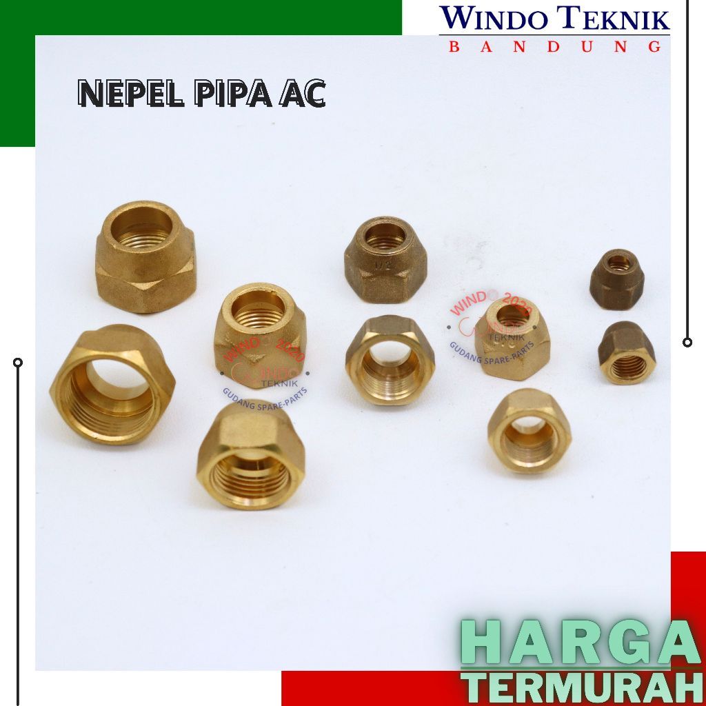 NUT NEPEL AC 1/4 | DOUBLE NEPEL | NAT NEPEL PIPA AC | NAT AC | NEPEL AC 1/2PK - 5OK I DOBEL NEPEL AC