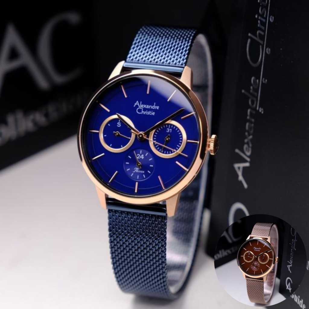 Jam tangan wanita alexandre christie ac 2682 / ac 2a38 analog stainless steel original