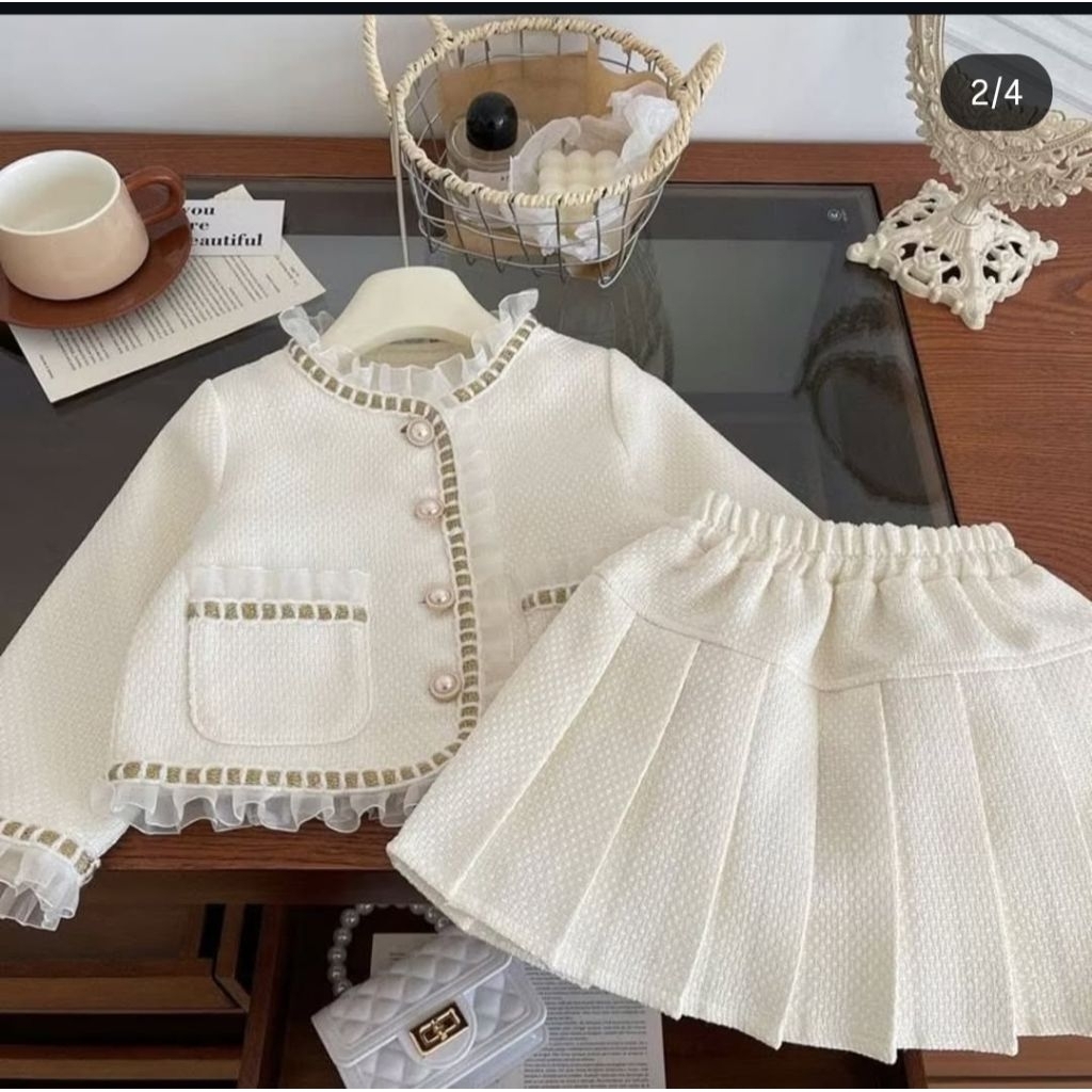 WINOLA SET - setelan rok midi anak perempuan import wanita bangkok atasan/ korean style terbaru