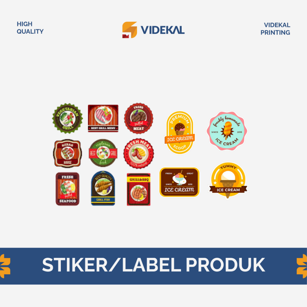 Stiker/Label untuk Produk Kue, Minuman, Makanan Ringan (Size 4x4 cm, 5x5 cm, 6x6 cm)