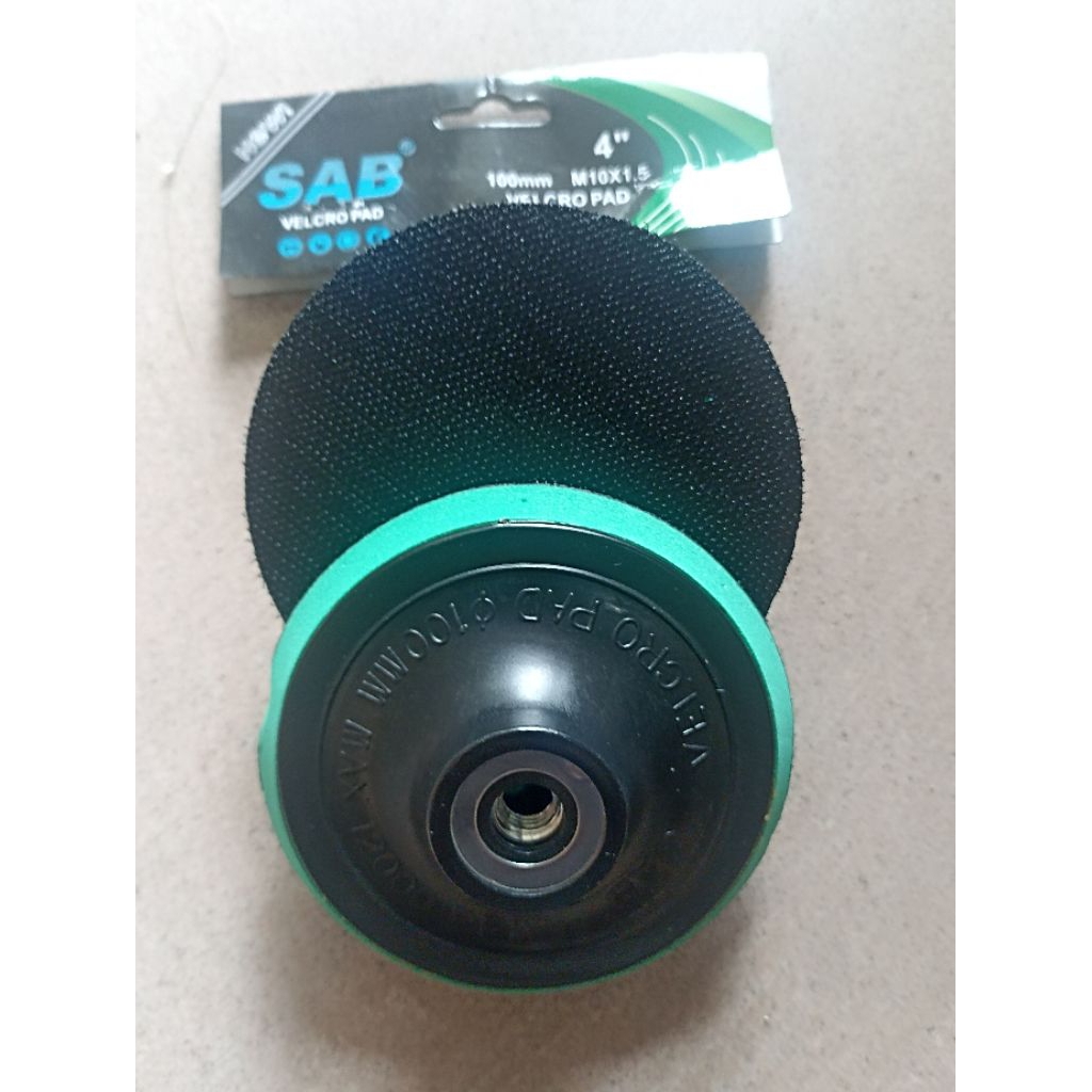 Velcro Pad 4 Inch 100mm untuk Mesin Poles dan Gerinda – Alas Amplas & Pad Poles
