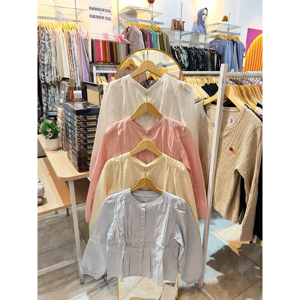 Blouse Import Kekinian Blouse Korean Style  Blouse Viral Atasan Wanita Blouse Remaja Kekinian