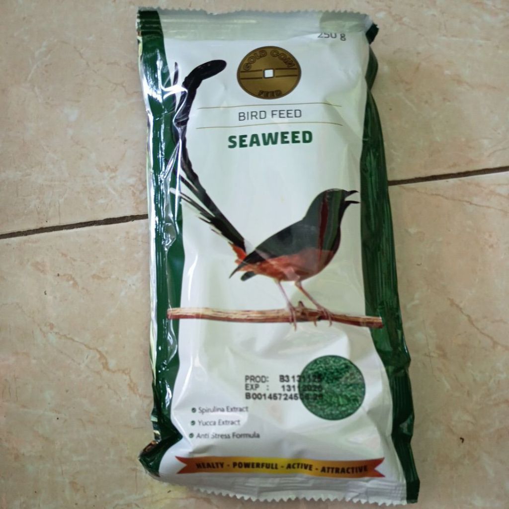 GOLD COIN hijau seaweed 250 gr, penuh gizi, tingkatkan stamina dan Anti strees.