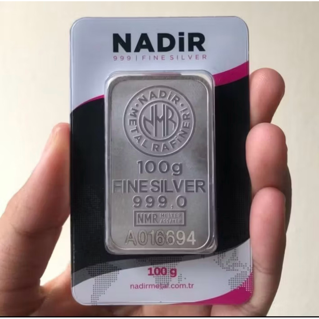 Perak Nadir 100 gram Asli Perak Logam Mulia