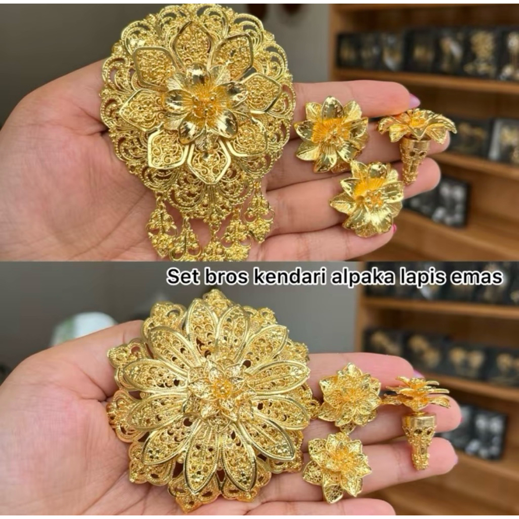 set bros kendari / set bros kenari / bros Kendari / bros kendari alpaka lapis emas