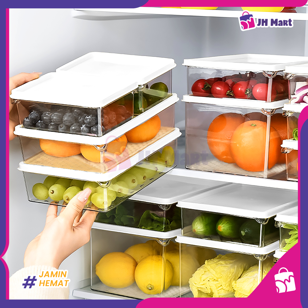 JHM - Container Kulkas Food Container BPA Free Food Grade Kotak Penyimpanan Makanan Wadah Sayur Buah