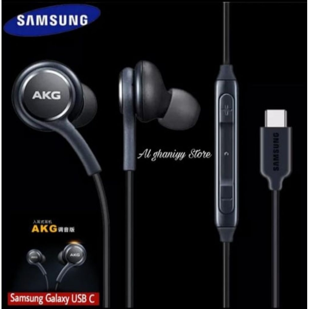 Headset Samsung AKG A33 A33 5G Super Bass Original 100% Earphone Samsung USB C