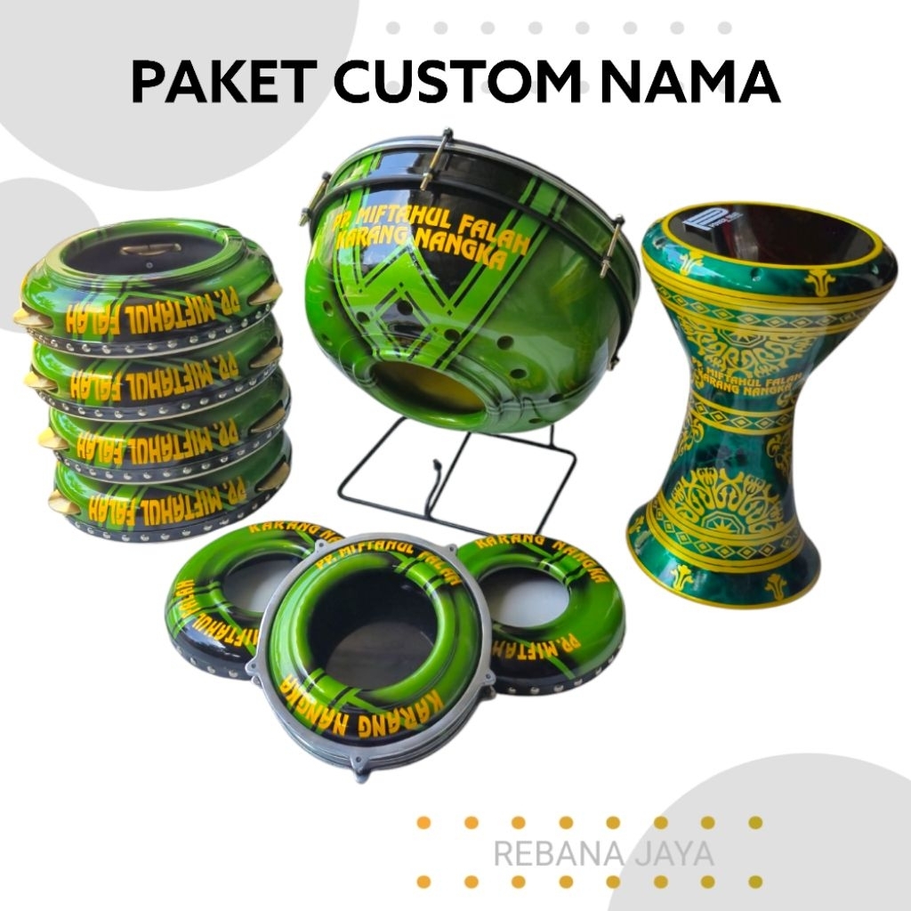 Paket Rebana Hadroh Jepara Custom Nama