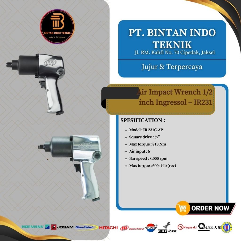 Ingersoll Rand IR231 Air Impact Wrench 1/2" | Recommended Air Impact Tool