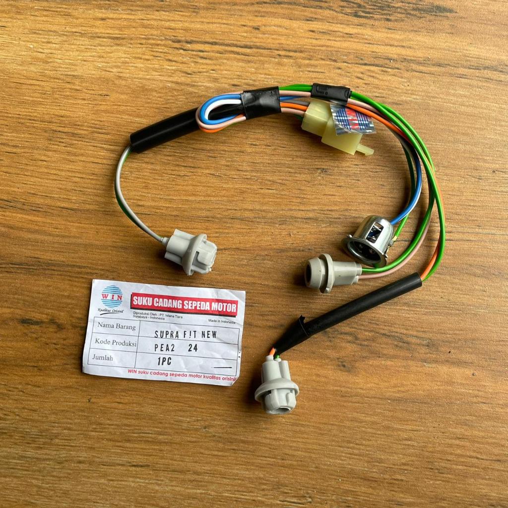 WIN Fitting Lampu Depan Honda Supra Fit New | Fit X - Kabel Socket Lampu Depan Kualitas Premium