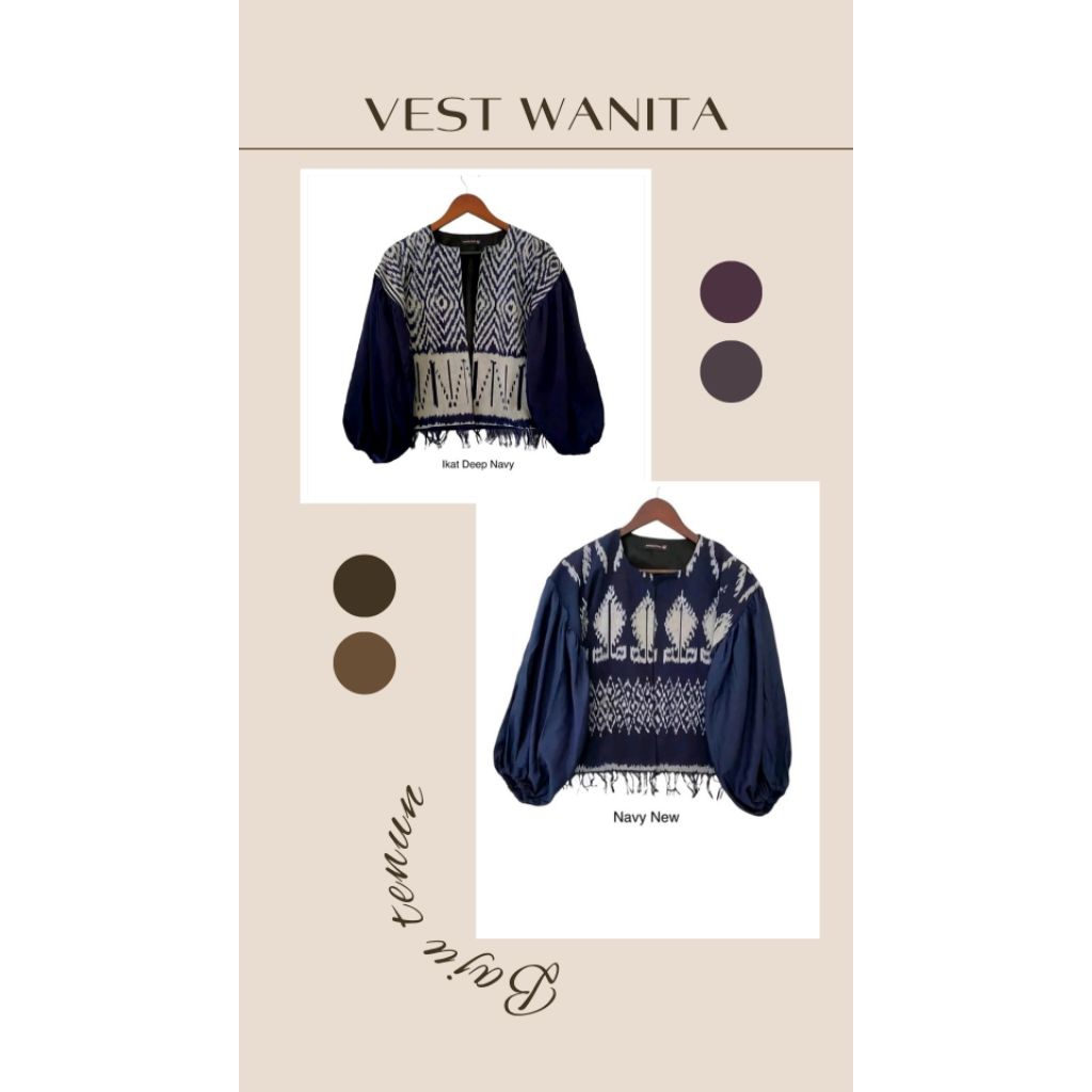 blouse atasan wanita / baju kantoran kerja / kain tenun blanket mix toyobo