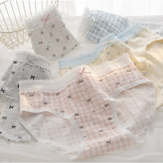 GROSIR BAJU MURAH - Set Celana Dalam Wanita Katun Spandex Nyaman dan Adem/ CELANA DALAM WANITA REMAJ