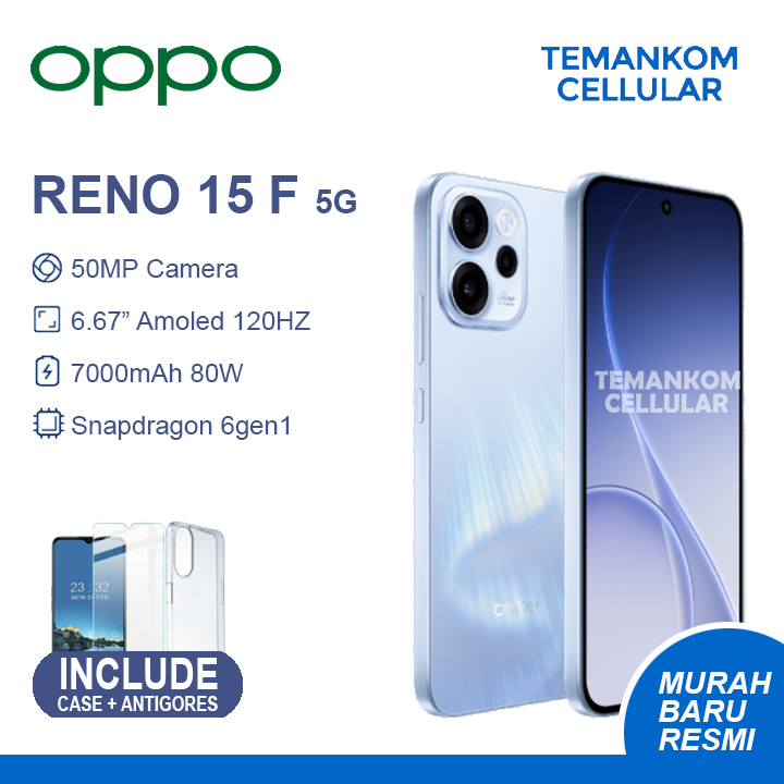 OPPO RENO 15 F 5G BARU 16GB RAM 8/128 Reno 15F 8GB 128GB 8/128 Garansi RESMI INDONESIA