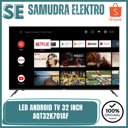 AQUA AQT32K701AF LED 32 INCH ANDROID SMART TV FHD CHROMECAST BUILT-IN