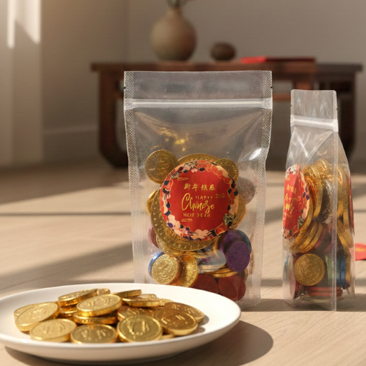 Coklat Imlek / Cokelat Imlek Ekonomis / Coklat Koin Emas Warna Warni 165gr