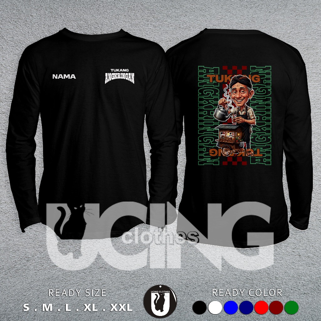 Kaos Baju Tukang Angkringan New Design Gratis Nama Lengan Panjang Kaos Distro