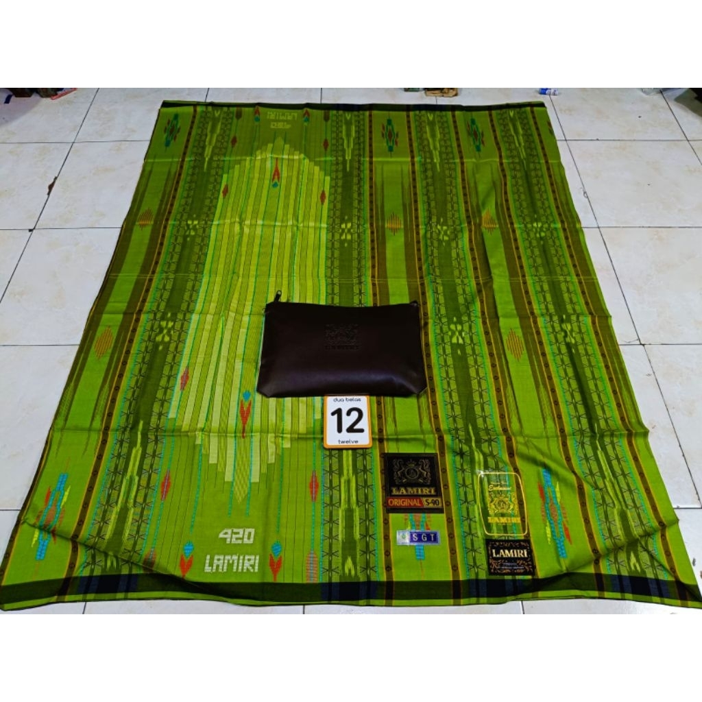 COD Sarung Lamiri SGT SUPER Bahan FULL SUTRA SPUNSLIK A1 210 istimewa Jahit tengah Sulam tangan semu