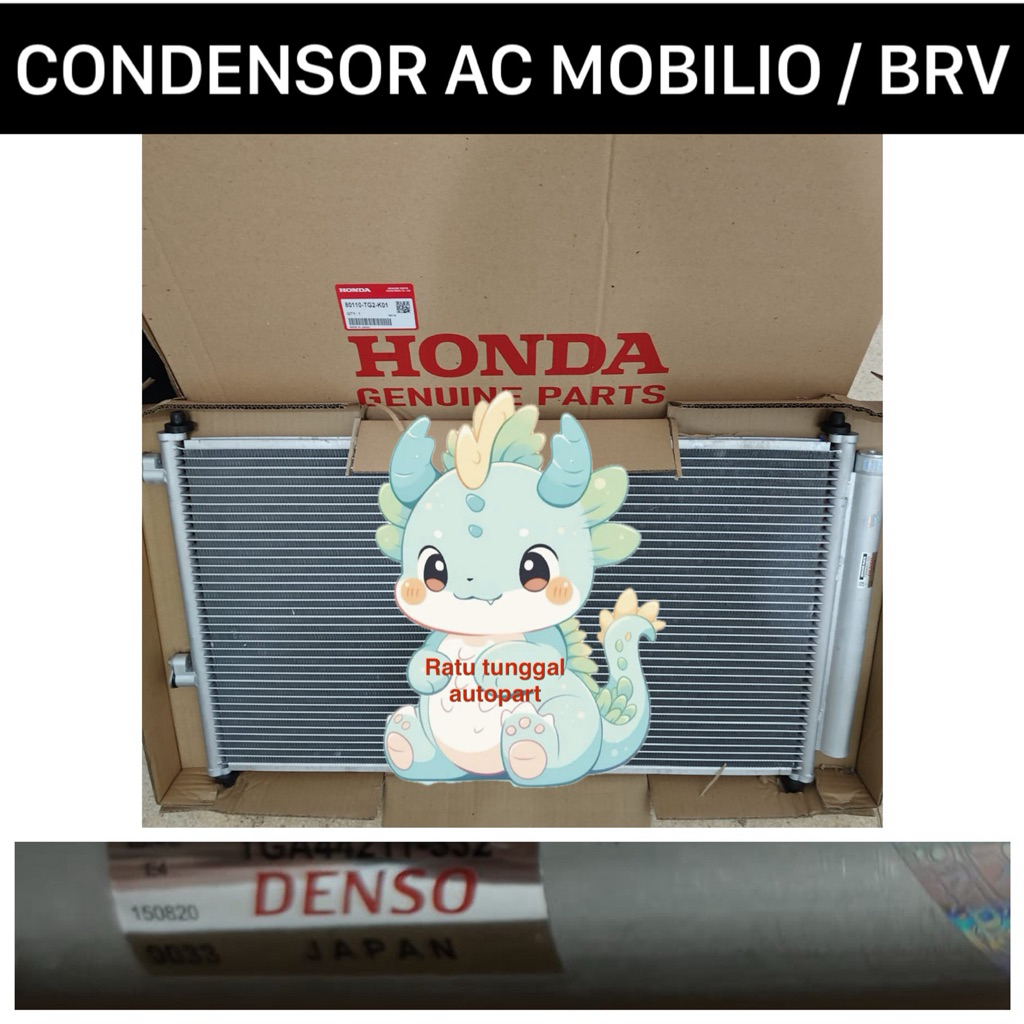 CONDENSOR AC KONDENSOR AC HONDA MOBILIO / BRV MANUAL MATIC ASLI ORIGINAL DENSO JAPAN