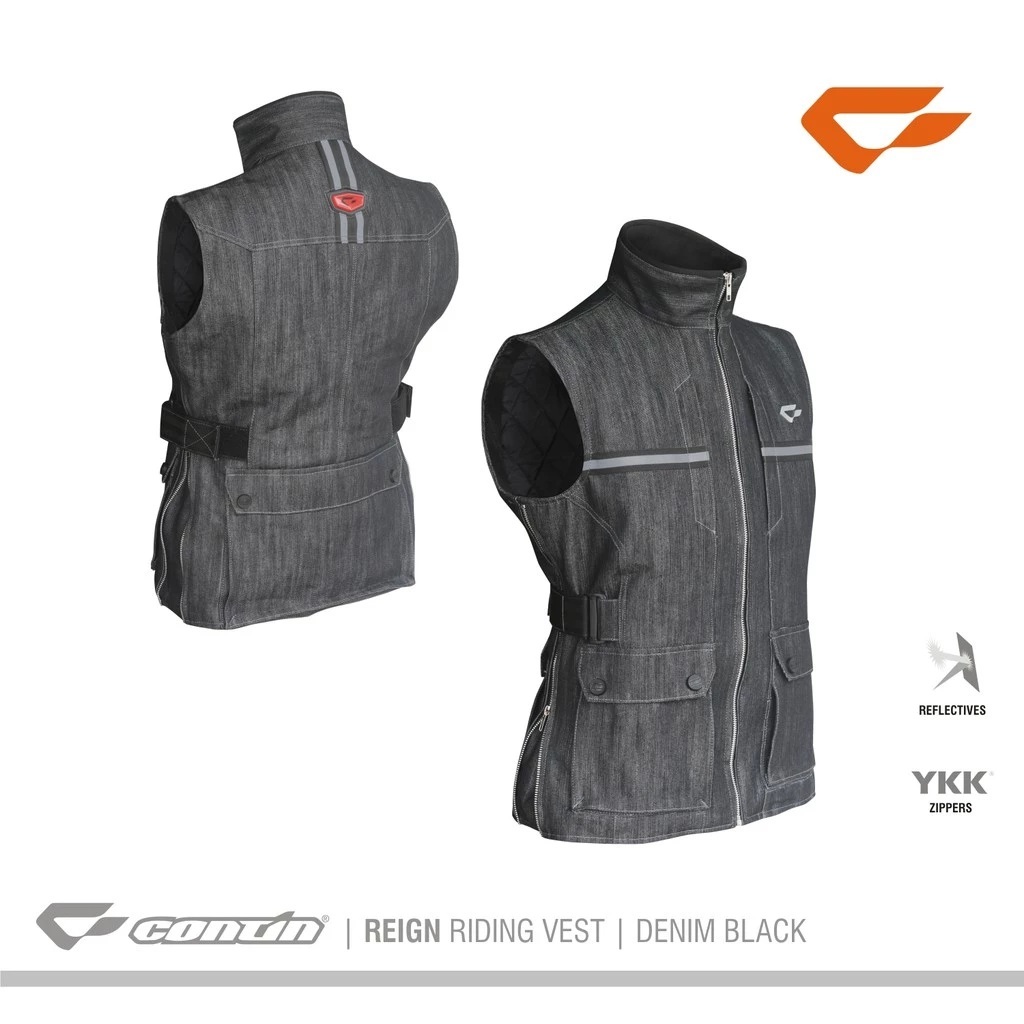 Contin Rompi Riding Contin Reign - Denim Black - Jaket Motor
