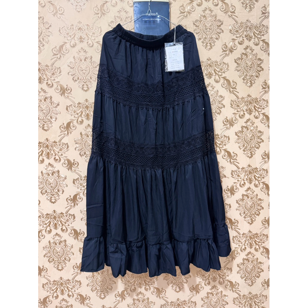 Layered Skirt - Rok Katbol Panjang - Rok Panjang Wanita - Korean Skirt - Rok Susun Maxi