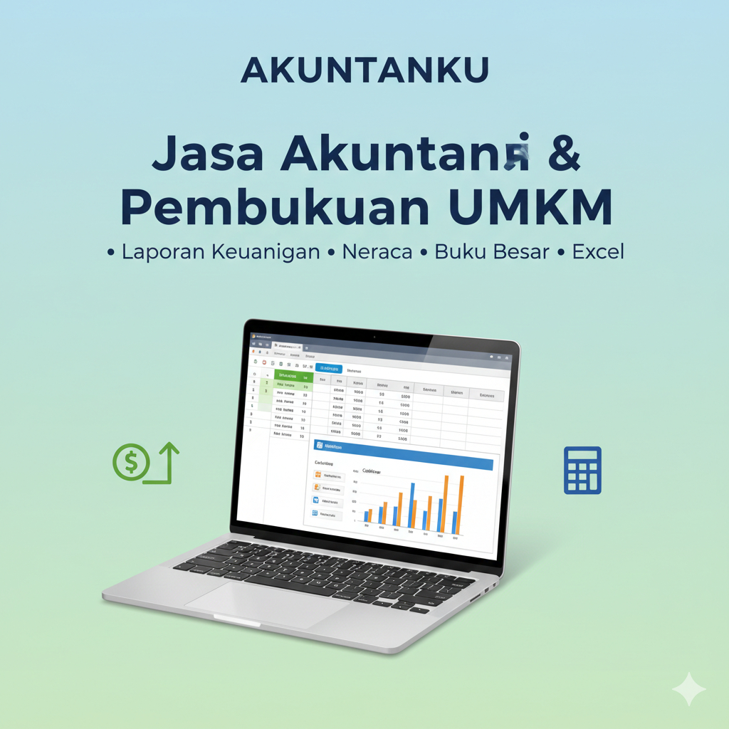 Jasa Akuntansi Pembukuan UMKM Laporan Keuangan Neraca Buku Besar Excel by Akuntanku