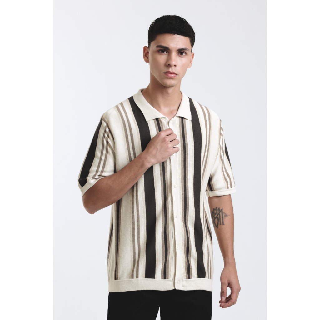 Emba Denim - Rob Kaos Polo Shirt Lengan Pendek Pria Rajut Regular Fit