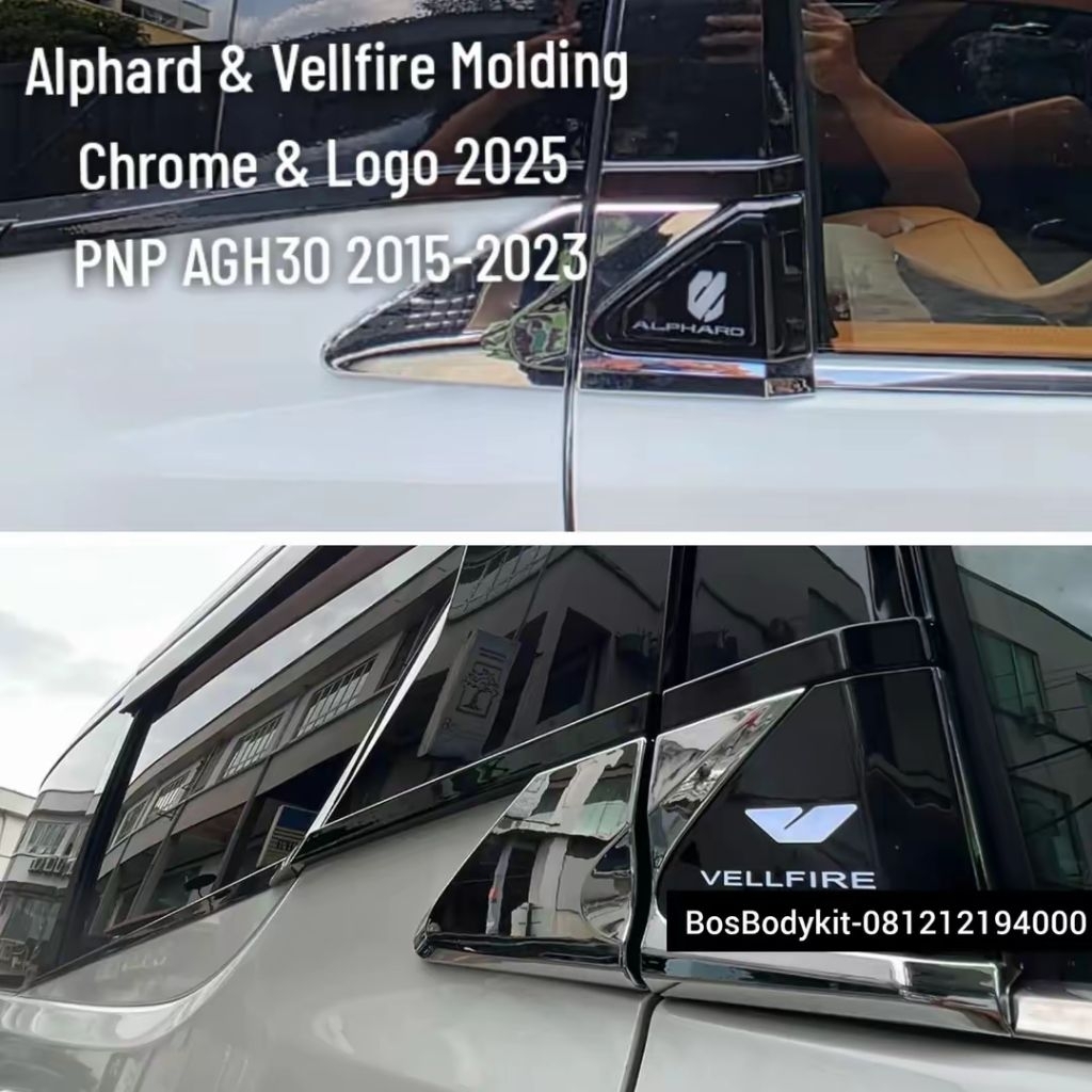 Alphard - Vellfire Agh30 Molding Chrome + LED LOGO alphard 2025