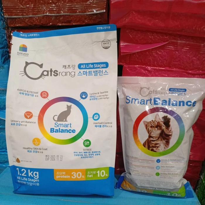 (10pcs) CATSRANG Makanan Kucing Smart Balance 500gr Semua Usia Taurine Yucca Extract