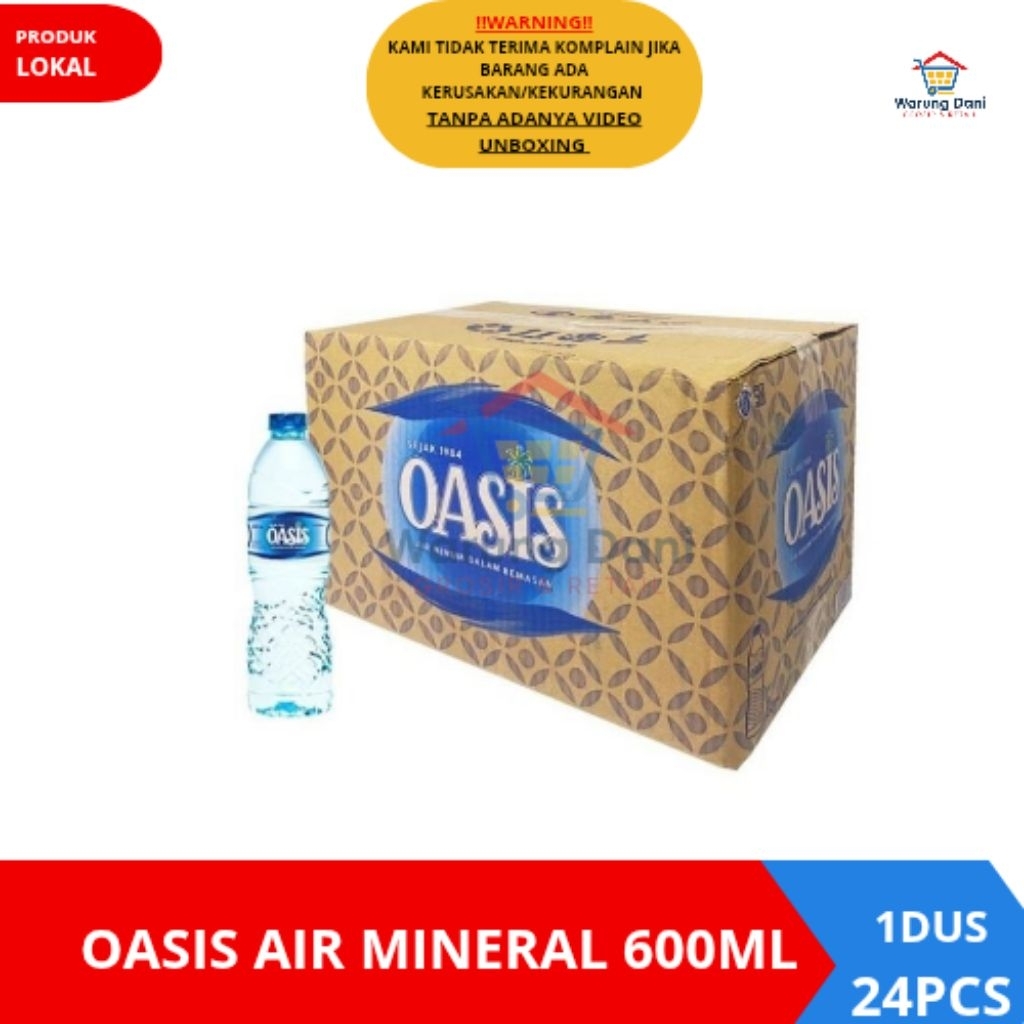 Oasis Botol Air Mineral Botol 600ml - 1Dus