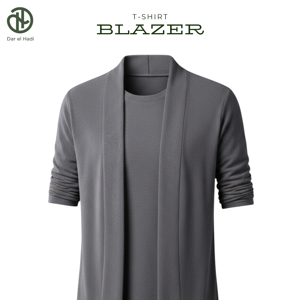 Darelhadi Tshirt Blazer Matoa  Kaos Lengan Panjang Dan Blazer Manyatu pria dewasa Kaos Blazer