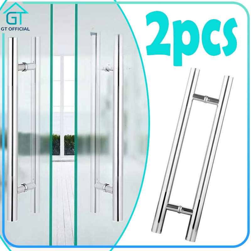 2 Pasang Gagang Pintu Kaca 60cm Handle Pintu Rumah Minimalis Handle Pintu Tarikan Gagang Pintu Kaca 