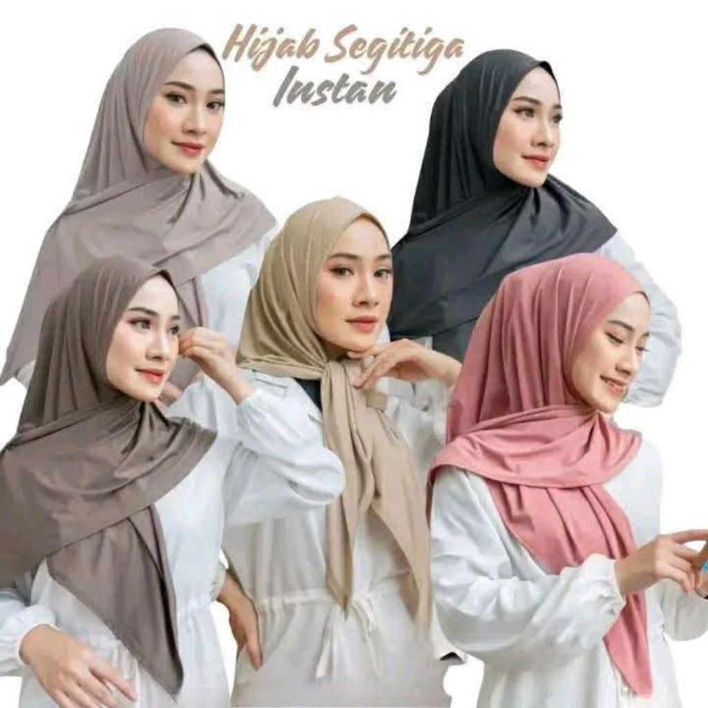 Jilbab  Segi Empat dengan Bahan Paris Premium