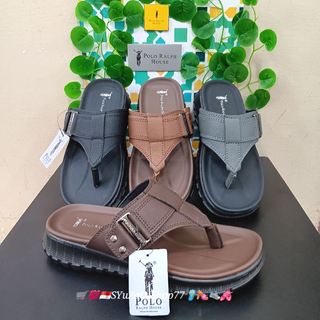 [Bisa COD/100% Original/Art MARGO 01] Sandal Pria POLO RALPH HOUSE/Sandal Casual Pria/Sandal Slide/S