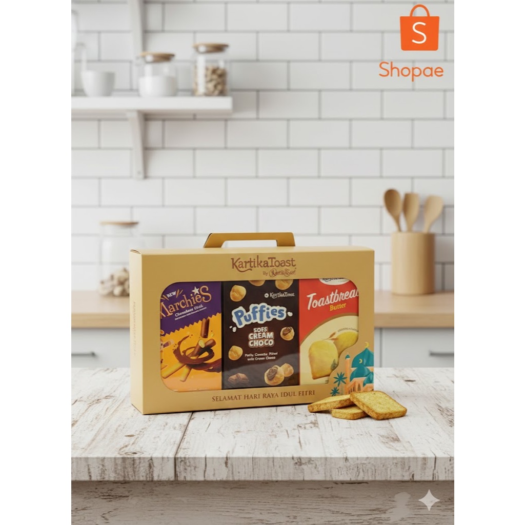 Kartika Toast Hampers Mini - Paket Hampers Biskuit Kaleng / Hadiah Lebaran & Natal