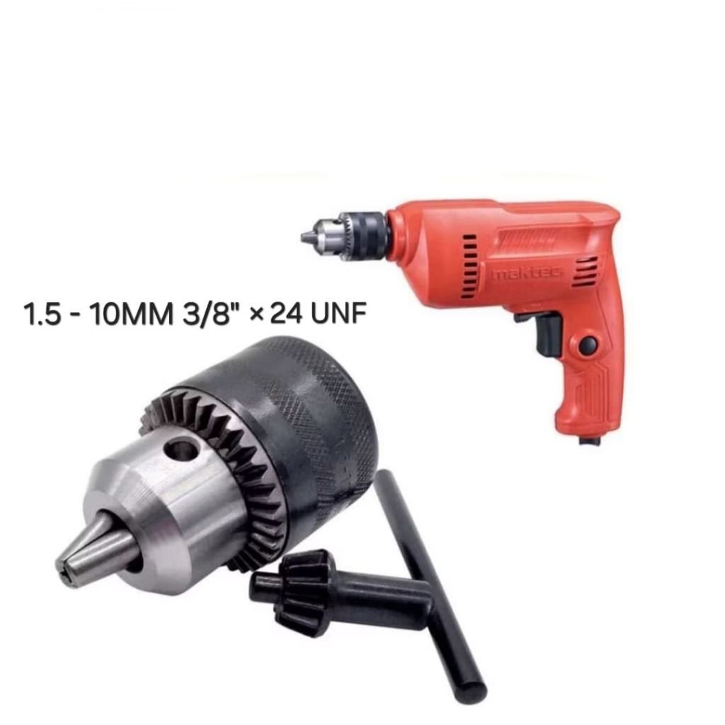 Kepala Bor maktec / Drill chuck 10mm 3/8" × 24UNF