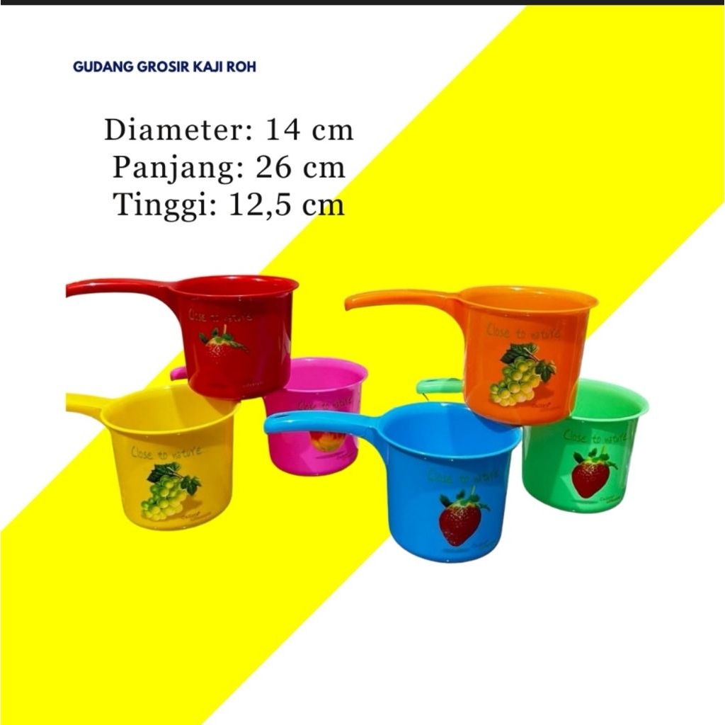 GAYUNG MANDI CALISTA MOTIF BUAH DESAIN UNIK NYAMAN TINGGI 13CM DIAMETER 14CM  PANJANG 26 CM